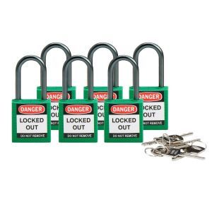 BRADY COMPACT LOCKOUT PADLOCK GREEN Kompakte Brady Sicherheitsschlösser mit