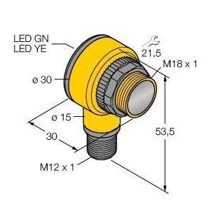 T18-2VPLP-Q8, Opto-Sensor, Reflexionslichtschranke mit Polarisationsfilter