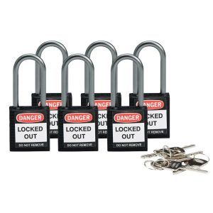 BRADY COMPACT LOCKOUT PADLOCK BLACK Kompakte Brady Sicherheitsschlösser mit