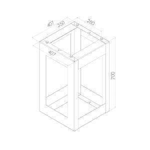 EG3ES, Erdstück passend zur Produktreihe CUBE 400 mit 3 Ladefächern