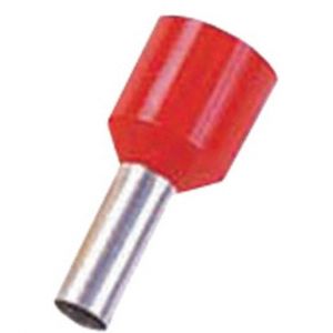 ICIAE1012K, Isolierte Aderendhülse für kurzschlußsichere Leitung 10qmm 12mm Länge verzinnt rot