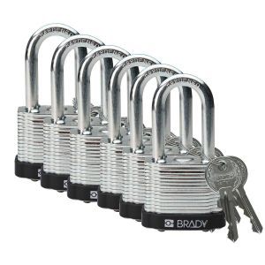 Steel Padlock 38mm Sha KD Black/6 Laminierte Stahlvorhängeschlösser ? mit