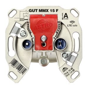 GUT MMX 15 F BK-Modem-Durchgangsdose, 5 - 1218 MHz, T