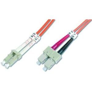 HDK-2532-03-4, LWL-Duplex-Patchkabel SC/LC SC-LC duplex MM 50/125, OM4, 3m