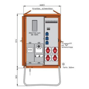 WAV0316CR1 Anschlussverteilerschrank für Container