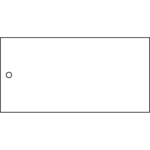 TAG-F-BLANCO WIT-75X150MM Anhänger, blanko, Weiß - 150 x 75 mm