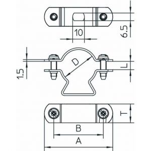 isCon H 26 VA Leitungshalter für isCon-Ableitung grau