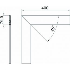 GS-OTFRW Oberteil für Flachwinkel 80 12x76,5x400,