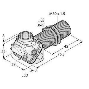 BI10-EM30WDTC-Y1X Induktiver Sensor, mit erweitertem Tempe