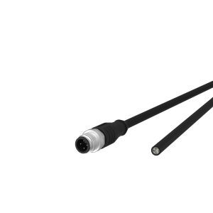 142MFA10010, M12 Sensor-/Aktorleitung, A-kodiert, 1,0 m, M12 Stecker gerade - freies Leitungsende, geschirmt, 4-polig, PUR-C