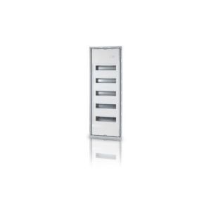 NUPV60BTM.01, UP-Verteiler, 5-reihig, 60+10 Module, mit Rahmen und Tür aus Metall, grau / weiß