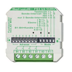 FS3 U4 (12-24V UC) Funk-Sender 4-Kanal 12-24V UC (UP)