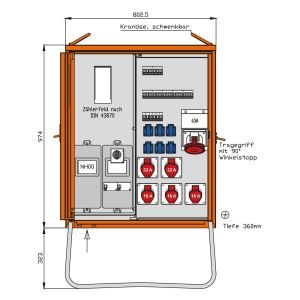 WAV0179BR1 Anschlussverteilerschrank 55kVA mit Zähl