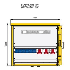 8AP75500 Aufputzverteiler aus Edelstahl mit 2 RCD