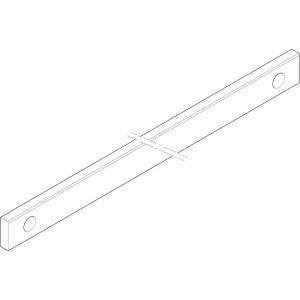 XCUW132B Cu-Schiene 2FB 30x10x587mm waagrecht, be