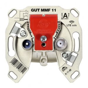 GUT MMF 11 2-Loch BK-Modem-Enddose,Anschlussdämpfun