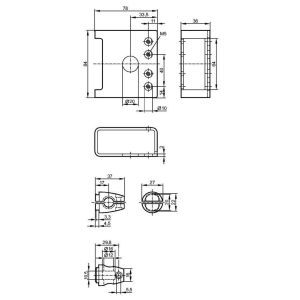 O5 MOUNTING BRACKET ROD Montageset für Bauformen: O5 Klemmzylind