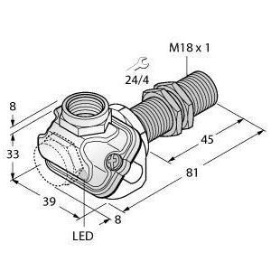 BI8U-EM18WDTC-AP6X Induktiver Sensor, für die Lebensmitteli