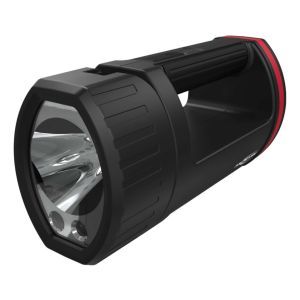 HS20R Pro, LED-Profi-Handscheinwerfer mit integriertem Akku, verschiedenen Leuchtfunktionen, Wandhalterung und orangener Farbfilterscheibe