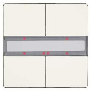 UP 286/13 Taster 2-fach mit Status-LED, titanweiß,