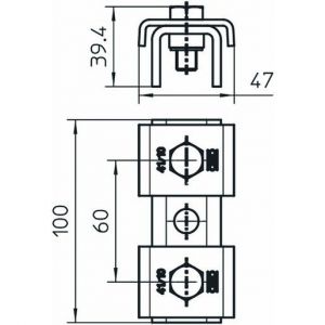 SVE 41 FT Schienenverbinder MS 41 Profilschienen 1