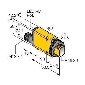 SM312LVAGQD Opto-Sensor, Reflexionslichtschranke mit