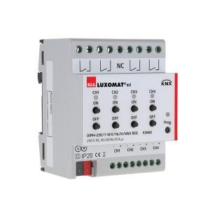 DIM4-230/1-10V/16/H/KNX REG weiß BEG 93980 DIM4-230/1-10V/16/H/KNX REG Re