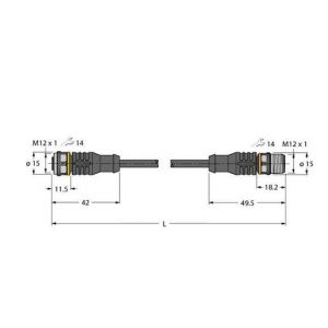 RKC4.4T-2-RSC4.4T/TEL Aktuator- und Sensorleitung / PVC, Verbi