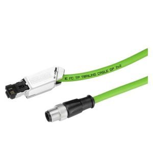 6XV1871-5TN10 IE Cable 2x2, 1x M12-180 Plug (D-kodiert