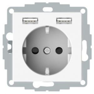 ELG365344 Steckdose Berührungsschutz mit USB Ladeg