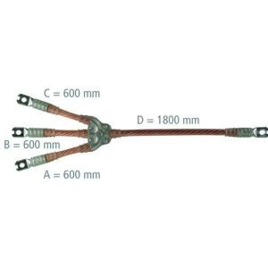 EKV3+0 150 G VG3V6T2 Erdungs- und Kurzschließseil 3-polig 150