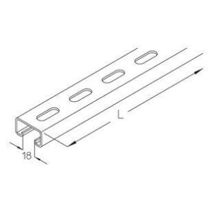 KHA 7-30S, Profilschiene gelocht 40/22X1,5