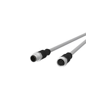 142MKA12100, M12 Sensor-/Aktorleitung, A-kodiert, 10,0 m, M12 Stecker gerade - M12 Buchse gerade, ungeschirmt, 8-polig, PVC