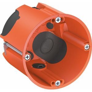 HG 61-L, HW Geräte-Verbindungsdose luftdicht Ø68mm, H61mm, PP/TPE, orange / grau