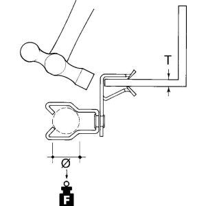 AH814-JM2933 E-KLIPS, Flanschkralle mit Rohrclip auße