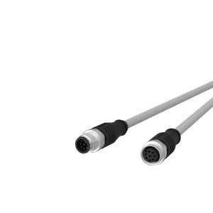 142MNA12010, M12 Sensor-/Aktorleitung, A-kodiert, 1,0 m, M12 Stecker gerade - M12 Buchse gerade, geschirmt, 8-polig, PVC-C