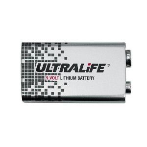 U9VL, ULTRALIFE 9V Lithium Blockbatterie 9 Volt, 1200 mA , 6F22 / U9VL-J