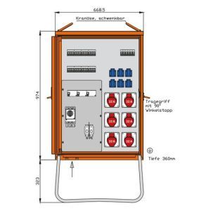 WV0432CR1 Verteilerschrank für Container 69kVA mit