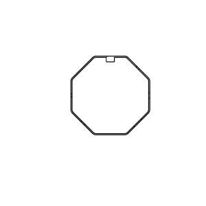 3339-2 Achtkantstahlwelle SW40, verzinkt 2m