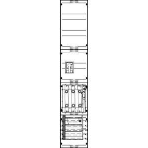 W19X632N Wandlerfeld 200A SAS-40mm CU-Laschen NH1