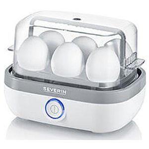 EK3164, Eierkocher, ca. 420 W, 1 - 6 Eier, Ein-Aus Taster mit LED-Anzeige, 100% BPA frei, weiß / grau