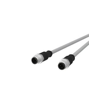 142MIA11020, M12 Sensor-/Aktorleitung, A-kodiert, 2,0 m, M12 Stecker gerade - M12 Stecker gerade, ungeschirmt, 4-polig, PVC