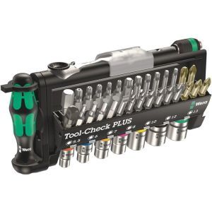 05056490001, Tool-Check Plus mit Bits, Nüssen, Verbindungsteil, Zyklop Mini Bit-Ratsche und Handhalter Tool-Check Plus, mit Handhalter Satz 39-tlg.