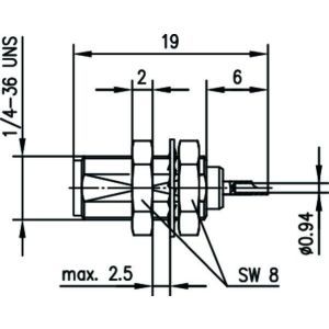 J01151A0531 SMA-Einbaubuchse