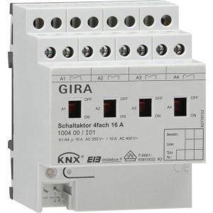 100400, Schaltaktor 4f 16 A Hand KNX REG