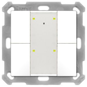 BE-TA55P4.02, KNX Taster Plus 55 4-fach, Reinweiß matt