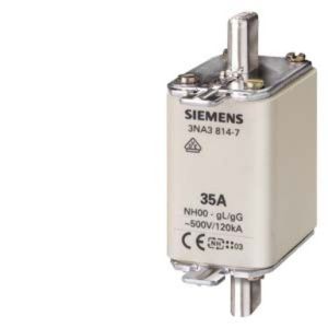 3NA3822-7, NH-Sicherungseinsatz, NH00, In: 63 A, gG, Un AC: 500 V, Un DC: 250 V