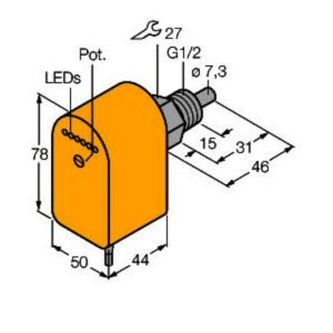 FCS-G1/2A4P-VRX/24VDC Strömungsüberwachung, Eintauchsensor mit