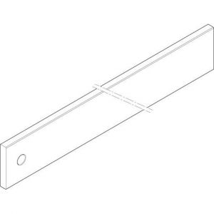 XCUW162E Cu-Schiene 2FB 60x10x541mm waagrecht, ei