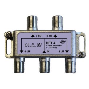 HFT 4 Verteiler 4-fach 7,8 dB, 5 - 1200 MHz